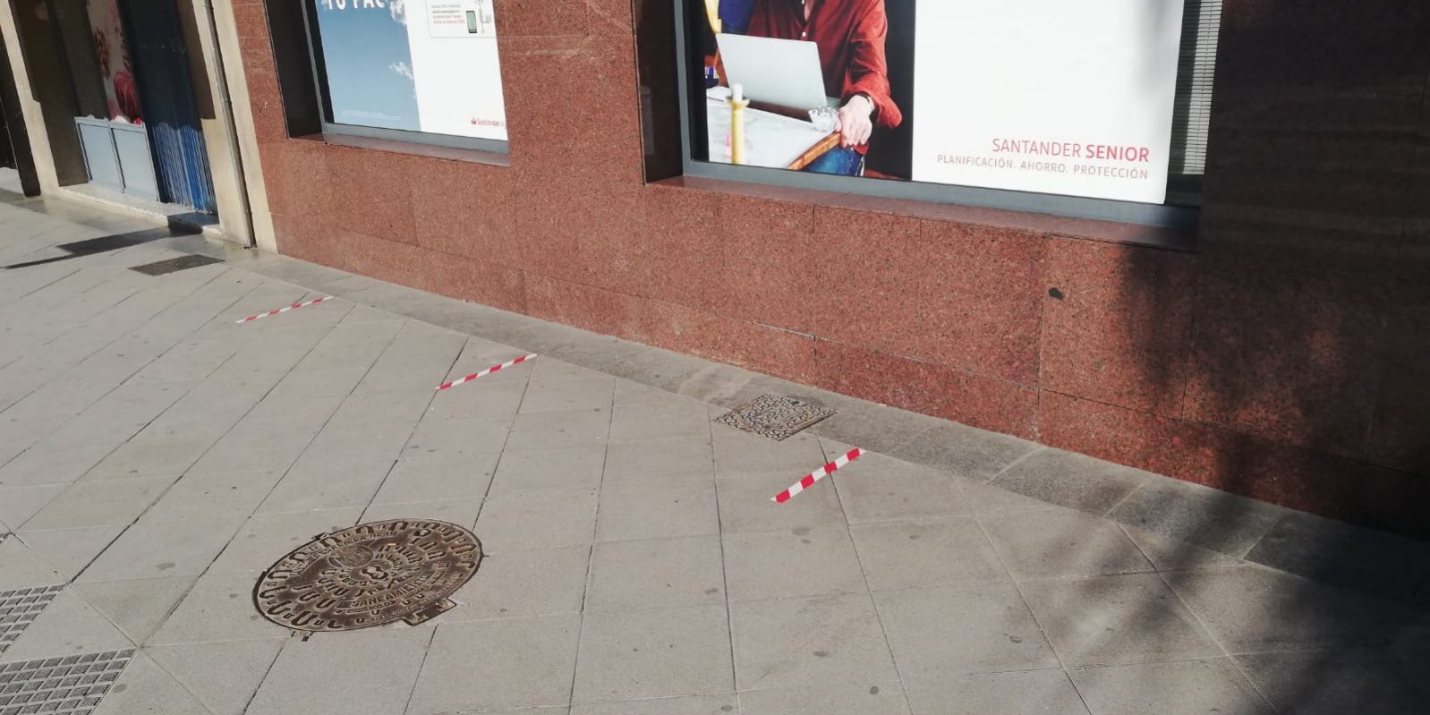 marcas distancia bancos