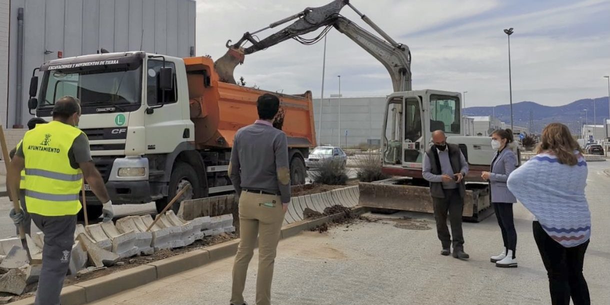 Visita obras mediana polígono Llano Mazuelos Visita obras mediana polígono Llano Mazuelos