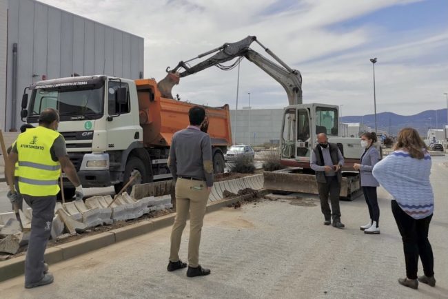Visita obras mediana polígono Llano Mazuelos Visita obras mediana polígono Llano Mazuelos