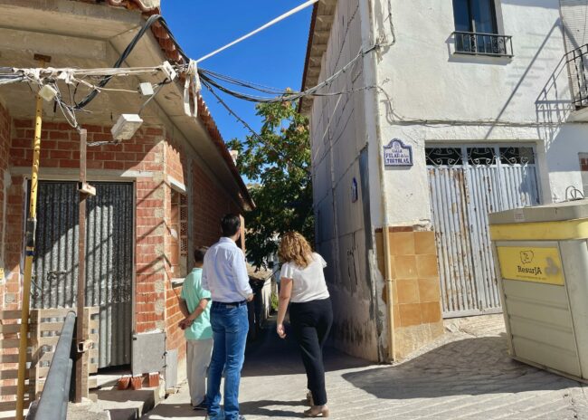 Marino, Merce Flores y Jesus en casa Pilar de las Tórtolas, Huerta Bermúdez Cauchil
