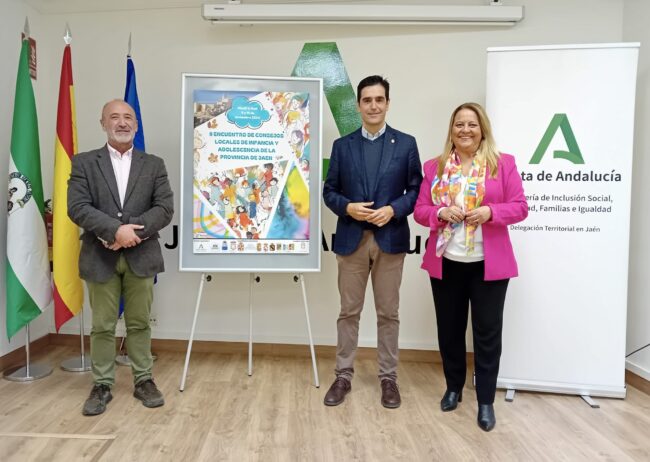 Marino y Ángela Hidalgo presentando II Encuentro Consejos Locales Infancia y Adolescencia con Baldomero
