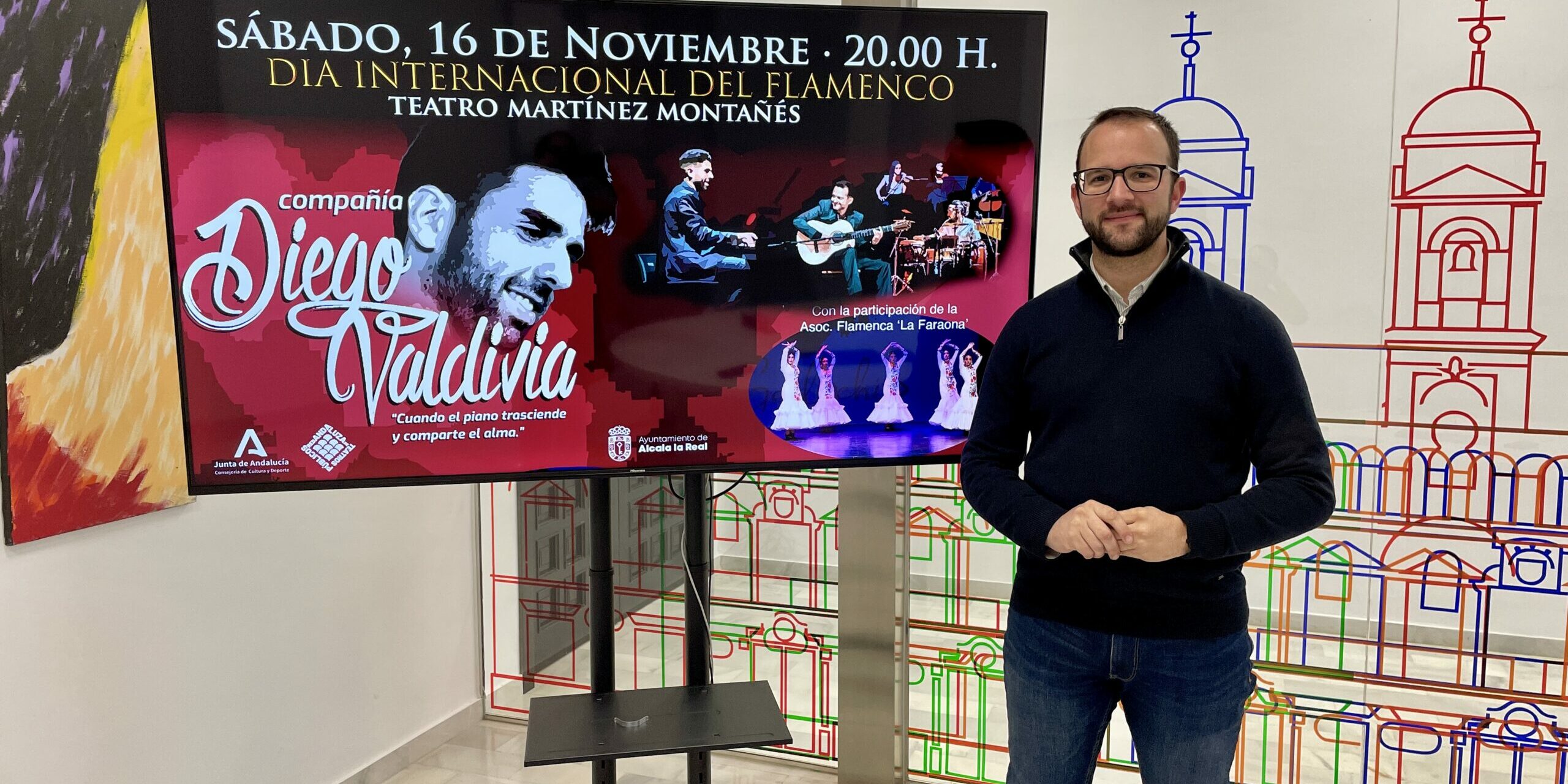 Juanma con cartel Día del Flamenco