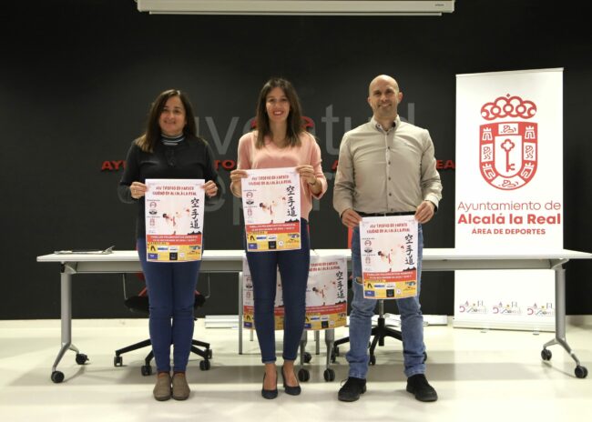 XIV Trofeo Karate Belén, Álvaro y Eva con cartel