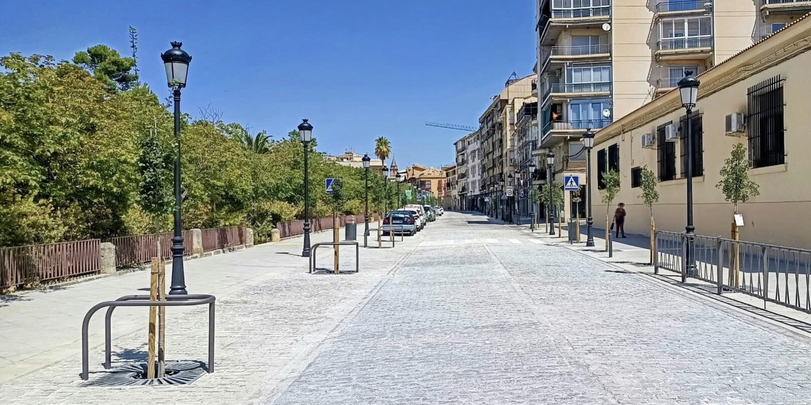 Vista calle Álamos obra terminada