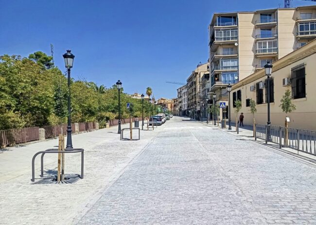 Vista calle Álamos obra terminada