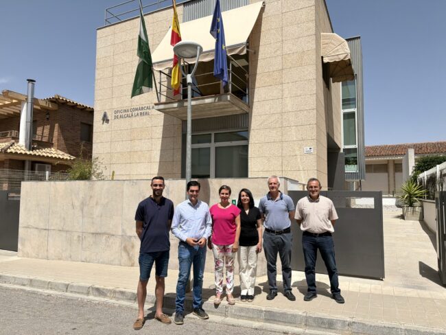 Visita obras OCA con delegada Soledad Aranda foto de grupo
